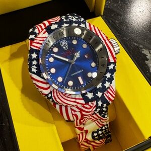 Invicta Hydromax Men's Watch 52mm RWB Super America Aqua Plating! NEW